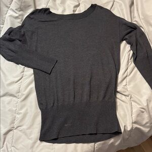 White House Black Market Charcoal Crewneck Sweater
